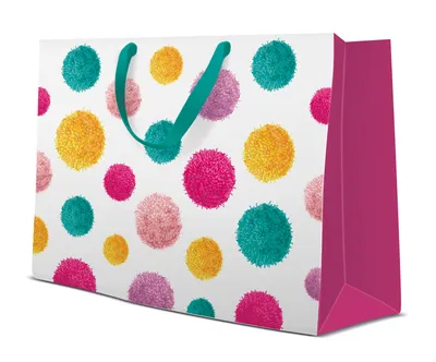 Party deco Ukrasna vrećica Pompoms, 33x26x13cm