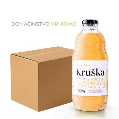 Domaćinstvo Vrhovac Prirodni sok KRUŠKA 1l Paket 6 kom