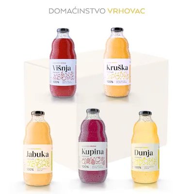 Domaćinstvo Vrhovac Prirodni sokovi MIX Paket 6 kom