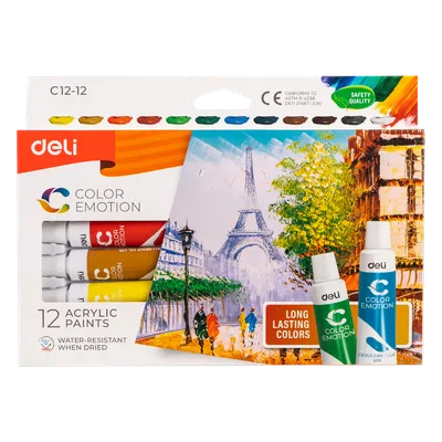 DELI Akvarel boje 12/1 12ml.