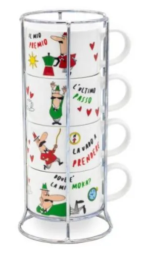 BIALETTI Set 6 Cappuccino Šolja Nasloživih