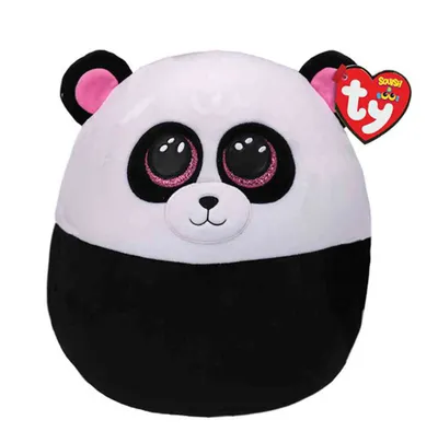 TY Plišana igračka Squishy Plis Panda Bambus crno-bijela