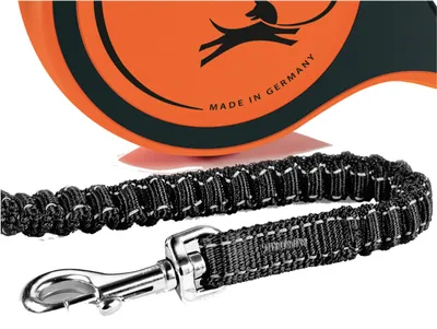 FLEXI Leash Xtreme S Traka 5 m crno-narandžasta