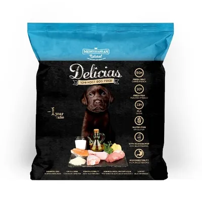 MEDITERANSKA PRIRODNA polusuha hrana za štence Delicias 800g