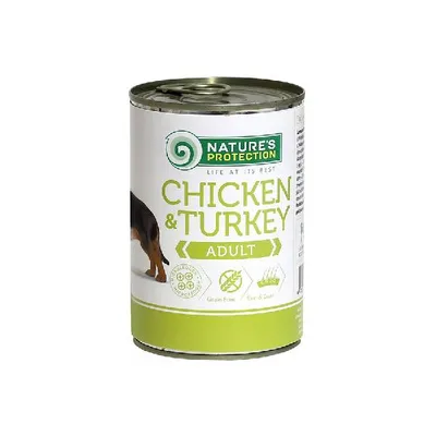 NATURES PROTECTION Vlažna hrana za pse sa ukusom jagnjetine Can Dog ChickenTurkey 400g