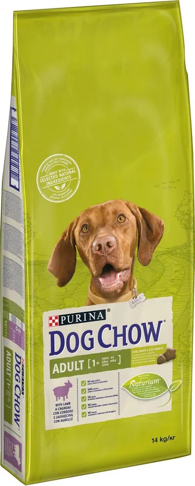PURINA DOG CHOW suha hrana za odrasle pse s okusom janjetine 14 kg