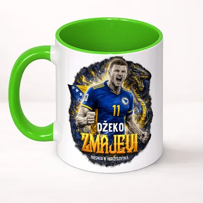 Doxy Šolja za kafu-čaj sa printom, Zelena