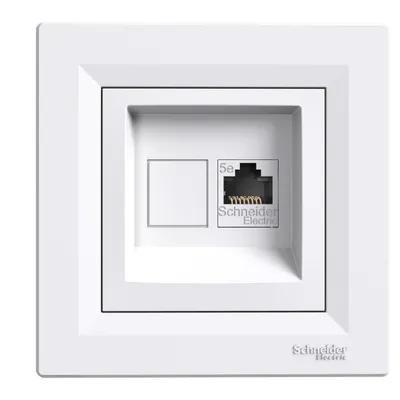 SCHNEIDER Računarska utičnica rj45 8/8 cat5e asfora bijela sa okvirom