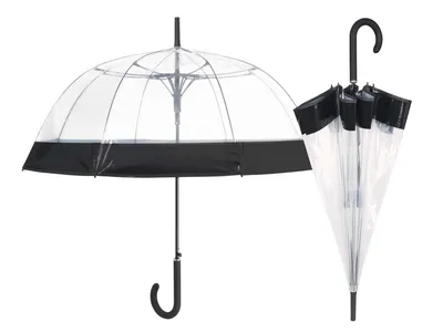 Perletti Kišobran Tras, 61cm, Crni