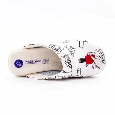 Terlik SABO Air Max Klompe Nails, Bijele