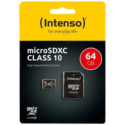 INTENSO kartica Micro SD 64GB Class 10 sa adapterom