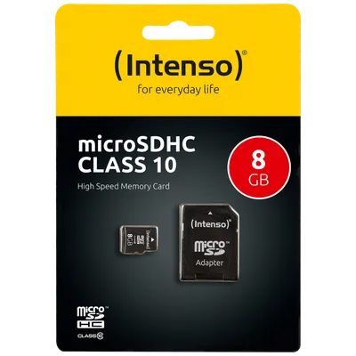 INTENSO kartica Micro SD 8GB Class 10 (SDHC & SDXC) sa adapterom