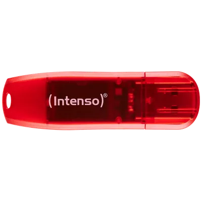 INTENSO USB fleš disk 128GB Hi-Speed USB 2.0 Rainbow Line crveni