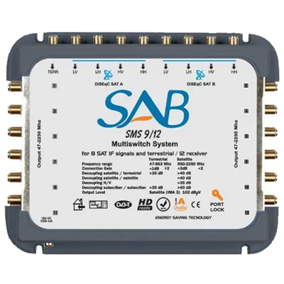 SAB Multiswitch 2+1 satelit na 12 utičnica
