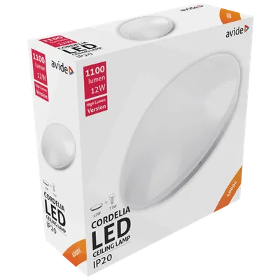 Avide Plafonjera LED, Cordelia, 12W, 1100 lm, 4000K, IP20 - ACLO28NW-12W