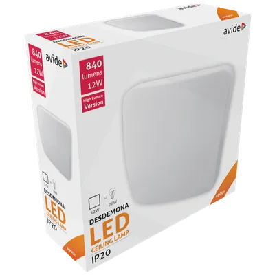 Avide Plafonjera LED, Desdemona, 12W, 840 lm, 4000K, IP20 - ACLO28NW-S-12W