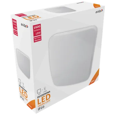Avide Plafonjera LED, Desdemona, 18W, 1600 lm, 4000K, IP20 - ACLO33NW-S-18W