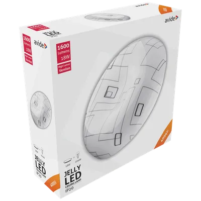 Avide Plafonjera LED, Jelly, 18W, 1600 lm, 4000K, IP20 - ACLO33NW-18W-ME