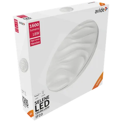Avide Plafonjera LED, Selene, 18W, 1600 lm, 4000K, IP20 - ACLO33NW-18W-SEL