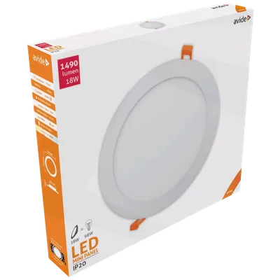 Avide Plafonjera LED, ugradna, 18W, 1490 lm, 4000K, IP20 - ACRPNW-R-18W-ALU