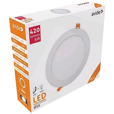 Avide Plafonjera LED, ugradna, 6W, 420 lm, 4000K, IP20 - ACRPNW-R-6W-ALU