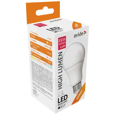 Avide Sijalica, LED 14W, E27, 4000K, 230V AC, bijela svjetlost - Globe A60 14W E27