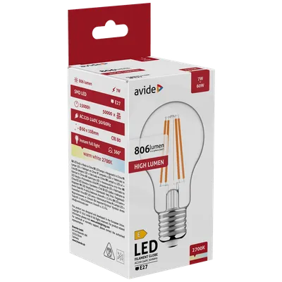 Avide Sijalica, LED 7W, E27, 2700K, 360°, 230V AC - Globe 7W E27