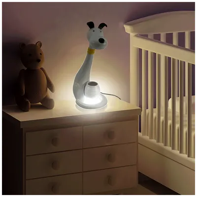 Home Lampa, LED, stolna, za dječije sobe, psić - LA 9/D, Bijela