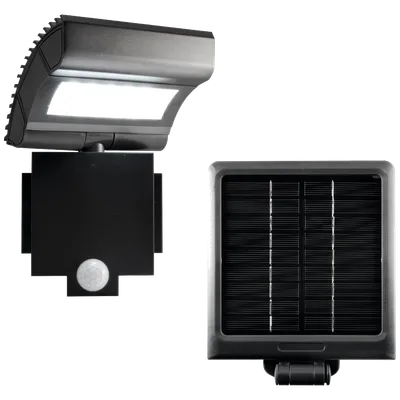 Home Reflektor LED 6W sa solarnim panelom, detekcija pokreta - FLP 6 SOLAR, Sivi