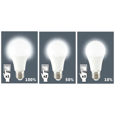 Home Sijalica, LED, podesiva jačina, 1/5/10W, E27, 4200K, 220AC - LKD 10 / 27H, Bijela