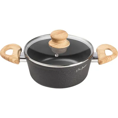 Lamart Šerpa sa poklopcem 20 cm, 2,2 litara LT1246 Natur, Crna