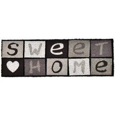 LUANCE Otirač za vrata Sweet Home 25x75cm, šareni kokos
