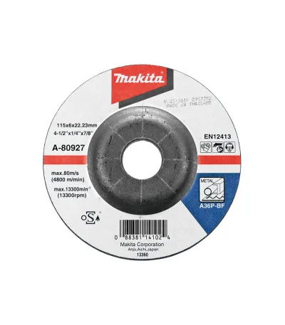 Makita Brusna ploča za metal, ispupčena, abrazivni disk 125 mm D-18465