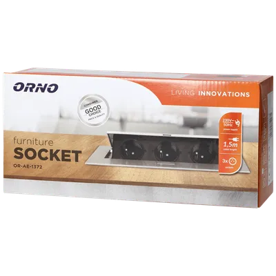 Orno Produžni kabel sa 3 x Schuko utičnice, ugradbena - OR-AE-1372(GS)/G