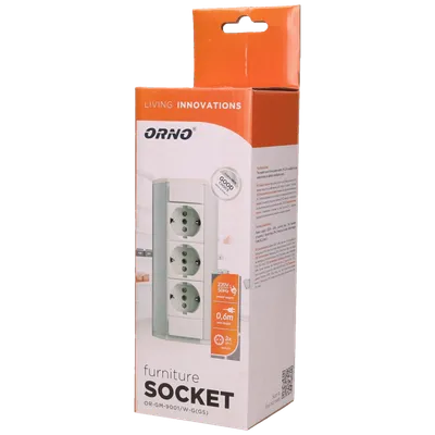 Orno Produžni kabel sa 3 x Schuko utičnice, ugradbena - OR-GM-9001/W-G(GS)