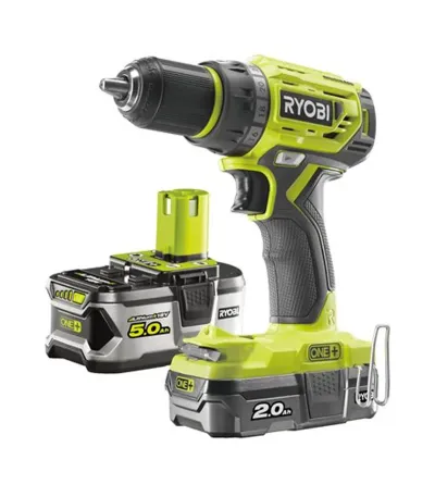 Ryobi Akumulatorska Bušilica Odvijač U Setu sa Dvije Baterije, Punjačem I Torbom 18 V Brushless R18Dd7-252S
