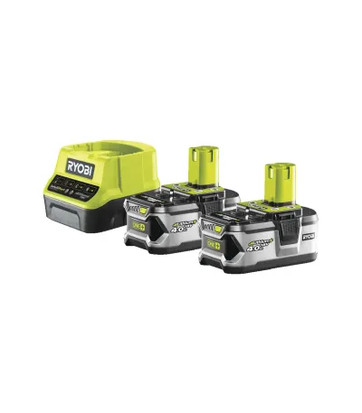 Ryobi Set Baterija 2x 4.0 Ah + Brzi Punjač 18V One+ Rc18120-240