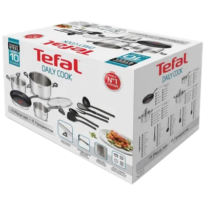 Tefal Posuđe, set, indukcija, Daily Cook - G713SB45, Sivi