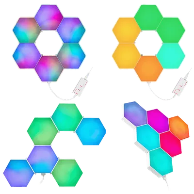 Tracer Pametna RGB svjetiljka, hexagon, set - Smart Hexagon RGB lamps, Bijela