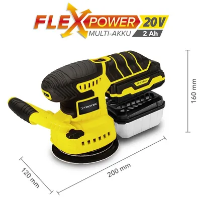 Trotec Akumulatorska Ekscentrična Brusilica Pess 10-20V, Žuta