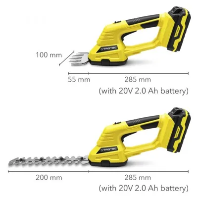 Trotec Akumulatorske Makaze za Travu I Grmlje Pgss 10-20V, Žute
