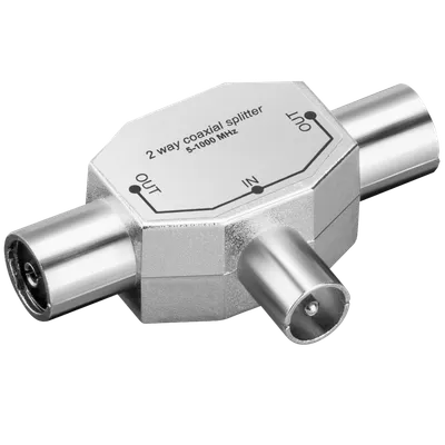 ZED electronic Antenski razdjelnik 1 muški na 2 ženski - RF-M2Z, Sivi