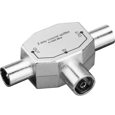 ZED electronic Antenski razdjelnik 1 ženski na 2 muška - RF-Z2M, Sivi