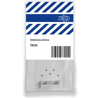 ZED electronic Telefonska utičnica, 2 x mikroutikač, 1 x tropolni utikač - TKU/3, Bijela