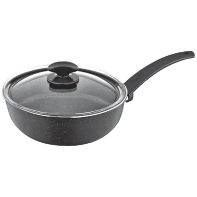 Zilan Tava sa staklenim poklopcem, granit, 24 cm - ZLN2065, Crna