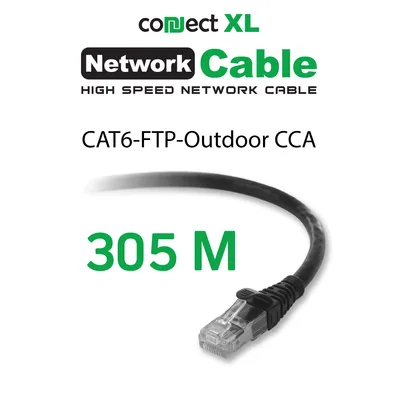 Connect XL Mrežni FTP kabl, CAT6, CCA, Outdoor - Cat6 FTP Outdoor CCA (black), Crni