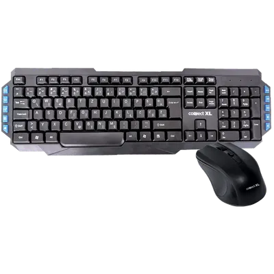 Connect XL Tastatura + miš, bežični set, 2.4GHz - CXL-KMW200, Crni