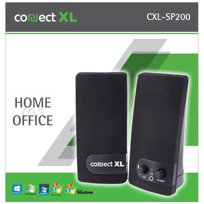 Connect XL Zvučnik, set, 2.0, USB 5V, crna boja - CXL-SP200, Crni
