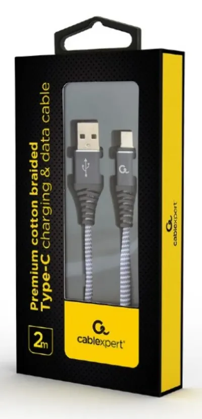Gembird CC-USB2B-AMCM-2m-WB2 Kabel tipa-C do tipa-A, 2m, sivi
