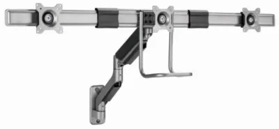 Gembird MA-WA3-01 Trostruki nosač za monitor, zidni nosač, podesiv, 17”-27”, nosivost 3x6kg